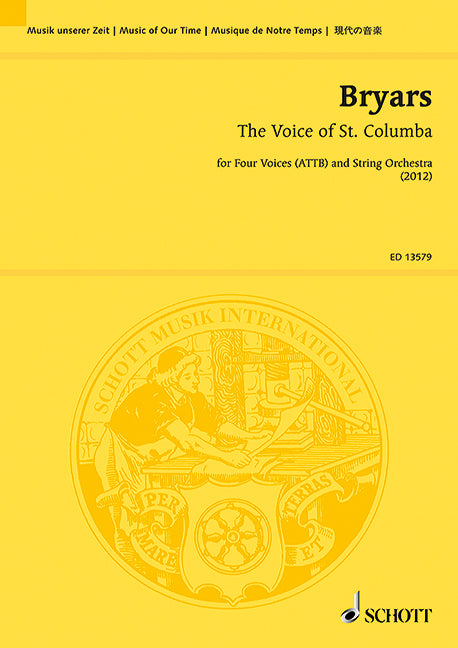 ブライヤーズ:Voice of St. Columba, The(A,A,T,B,オーケストラ伴奏)(英語)/モートン編曲: スタディスコア 【輸入:ヴォーカルとオーケストラ】