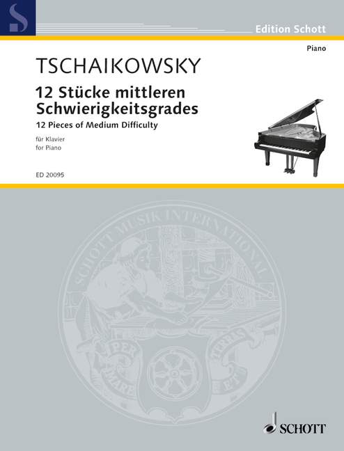 チャイコフスキー:12の中級程度の小品 Op.40, CW 136-147/ヴィノクール 運指 & 編曲/Vajdman & Korabel'nikova編 【輸入:ピアノ】