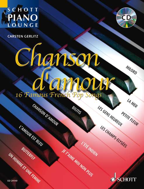 Chanson d'amour-16のフレンチ・ポップス(CD付)/Gerlitz編曲 【輸入:ピアノ】