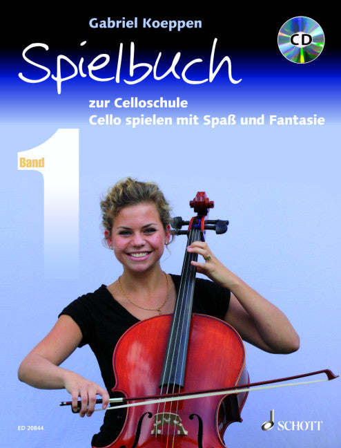 ケッペン:チェロ教本または練習曲集 第1巻: Cello Spielen mit Spass und Fantasie(1本または3本のチェロとピアノ)(CD付) 【輸入:チェロ】