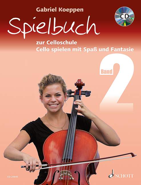 ケッペン:チェロ教本または練習曲集 第2巻: Cello Spielen mit Spass und Fantasie(1本または3本のチェロとピアノ)(CD付) 【輸入:チェロ】
