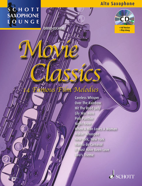 ムービー・クラシックス-14 Famuous Film Melodies(Alto)(CD付)/Juchem編曲 【輸入:サクソフォン】