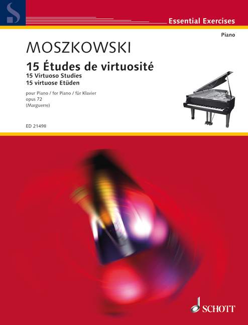 モシュコフスキ:15のヴィルトゥオーゾのための練習曲 Op.72/Marguerre編 【輸入:ピアノ】