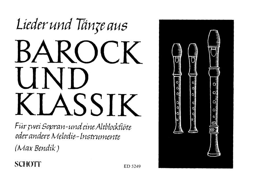 LIEDER UND TANZE AUS BAROCK UND KLASSIK(S,S,A) 【輸入:リコーダー】