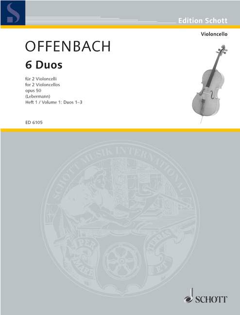 オッフェンバック:二重奏曲 Op.50 第1巻: 第1番-第3番 【輸入:チェロ】