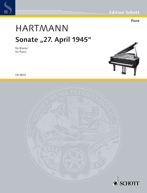 ハルトマン:ピアノ・ソナタ「1945年4月27日」 【輸入:ピアノ】