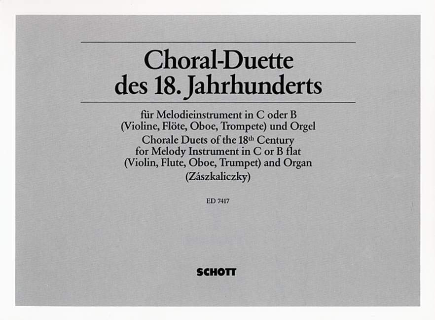 CHORAL-DUETTE DES 18. JAHRHUNDERTS(VL/FL/OB/TRP) 【輸入:ヴァイオリン】