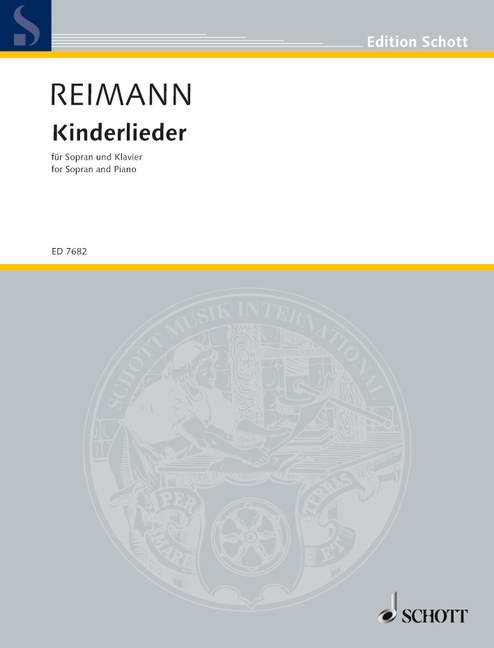 ライマン:童謡: nach Gedichten von Werner Reinert(ソプラノとピアノ) 【輸入:ヴォーカルとピアノ】