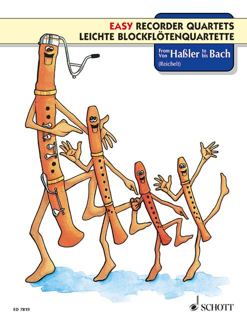 EASY RECORDER QUARTETS FROM HASSLER TO BACH 【輸入:リコーダー】