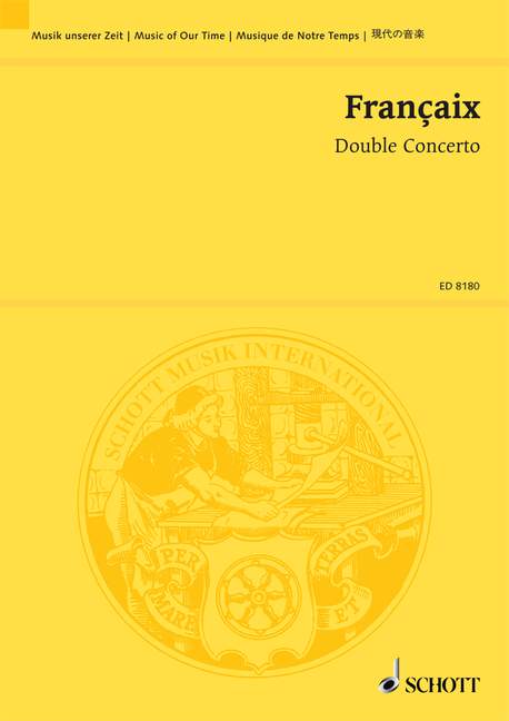 フランセ:フルートとクラリネット、オーケストラのための二重協奏曲: スタディ・スコア 【輸入:複数ソロ楽器とオーケストラ(スコア)】