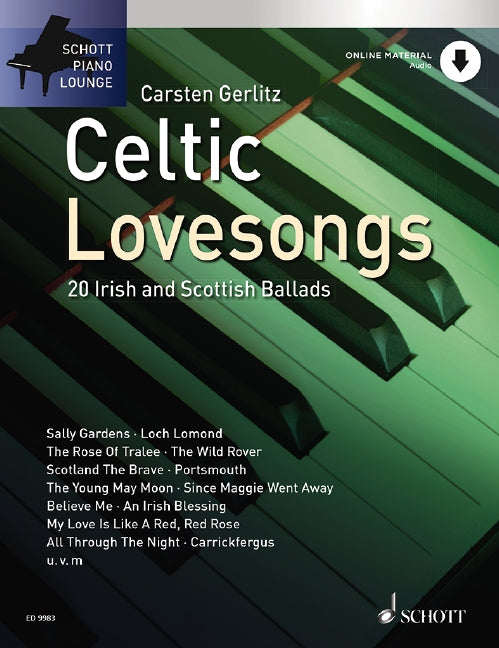 ケルティック・ラブソング集: 20のアイルランドとスコットランドの民謡集/Gerlitz編曲(CD付) 【輸入:ヴォーカル/ピアノ/ギター】