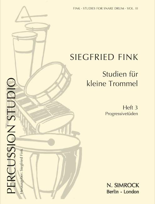 フィンク:スネア・ドラムのための練習曲 第3巻 【輸入:打楽器】