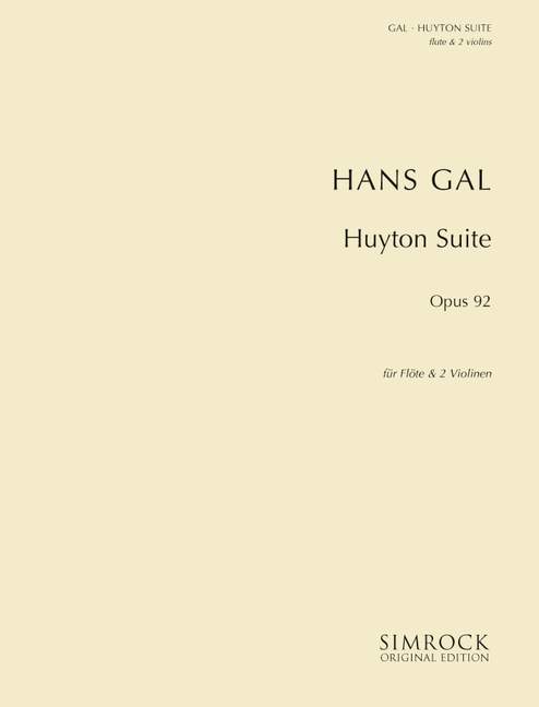 ガル:Huyton Suite Op.92(Fl. 2Vl) 【輸入:室内楽(パート譜)】
