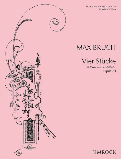 ブルッフ:4つの小品 Op.70 【輸入:チェロ】
