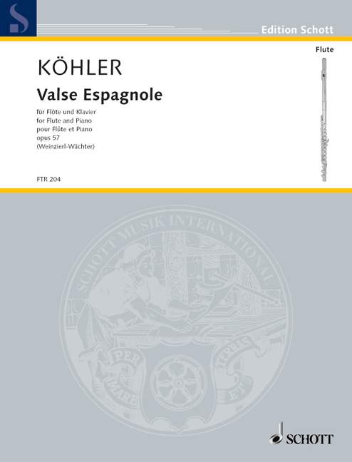 ケーラー:スペインのワルツ Op.57/Waechter/Weinzierl編 【輸入:フルート】