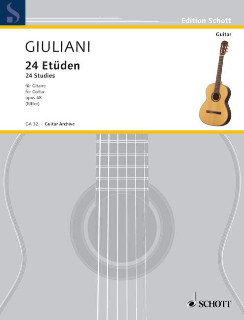 ジュリアーニ:ギターのための24の練習曲 Op.48/リッター編 【輸入:ギター】
