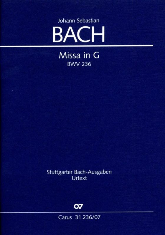 バッハ:ミサ ト長調 BWV 236 「ルター派ミサ 第4」/原典版/Leisinger編: スタディ・スコア 【輸入:合唱とオーケストラ】