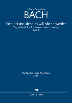バッハ:カンタータ 第6番「われらのもとにとどまれ、はや夕べとなれば 」 BWV 6/Kubik編: 指揮者用大型スコア 【輸入:合唱とオーケストラ】