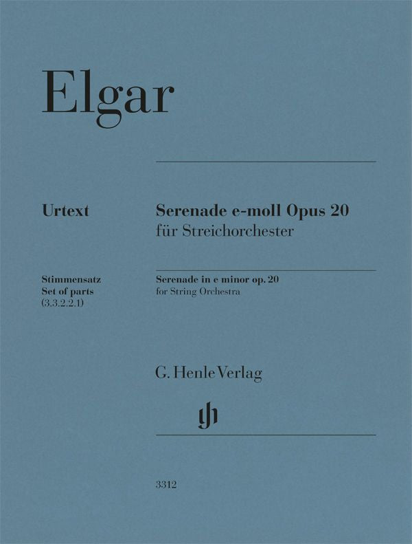 エルガー：弦楽のためのセレナード ホ短調 Op.20/原典版/Marshall-Luck編: パート譜セット(3/3/2/2/1)  【輸入：オーケストラ･パート譜】