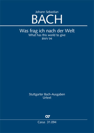 バッハ:カンタータ 第94番「われ何ぞ世を思いわずらわん」 BWV 94/原典版/Kubik編: 指揮者用大型スコア 【輸入:合唱とオーケストラ】