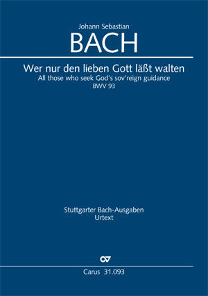 バッハ:カンタータ 第93番「ただ愛する神の摂理にまかす者」 BWV 93/原典版/Kubik編: 指揮者用大型スコア 【輸入:合唱とオーケストラ】