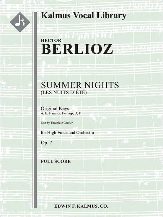 ベルリオーズ:夏の夜 Op.7(原調版): 指揮者用大型スコア 【輸入:ヴォーカルとオーケストラ】