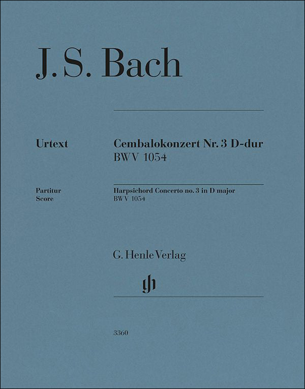 バッハ:チェンバロ協奏曲 第3番 ニ長調 BWV 1054/原典版/Mullemann & Minuth編: 指揮者用大型スコア 【輸入:ピアノとオーケストラ(スコア)】