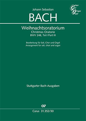 バッハ:クリスマス・オラトリオ 第3部 BWV 248.3(独語,英語)/オルガン伴奏用編曲/Klomp編 【輸入:合唱とピアノ】