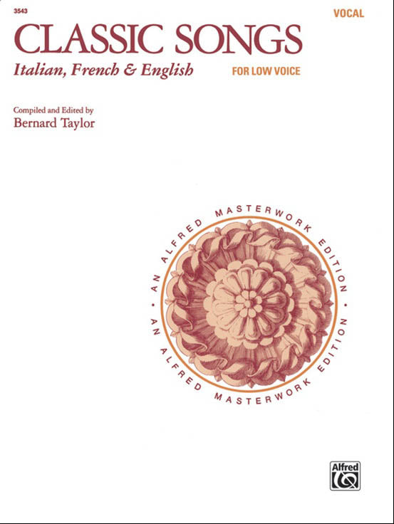 イタリア・フランス・イギリス古典歌曲集(低声用)(伊語・仏語・英語)/Taylor編 【輸入:ヴォーカルとピアノ】