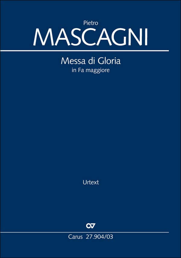 マスカーニ:グローリア(ラテン語): ヴォーカル・スコア 【輸入:合唱】