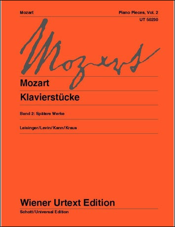 ウィーン原典版 モーツァルト ピアノソナタ集1 2 ピアノ小品集 2 4