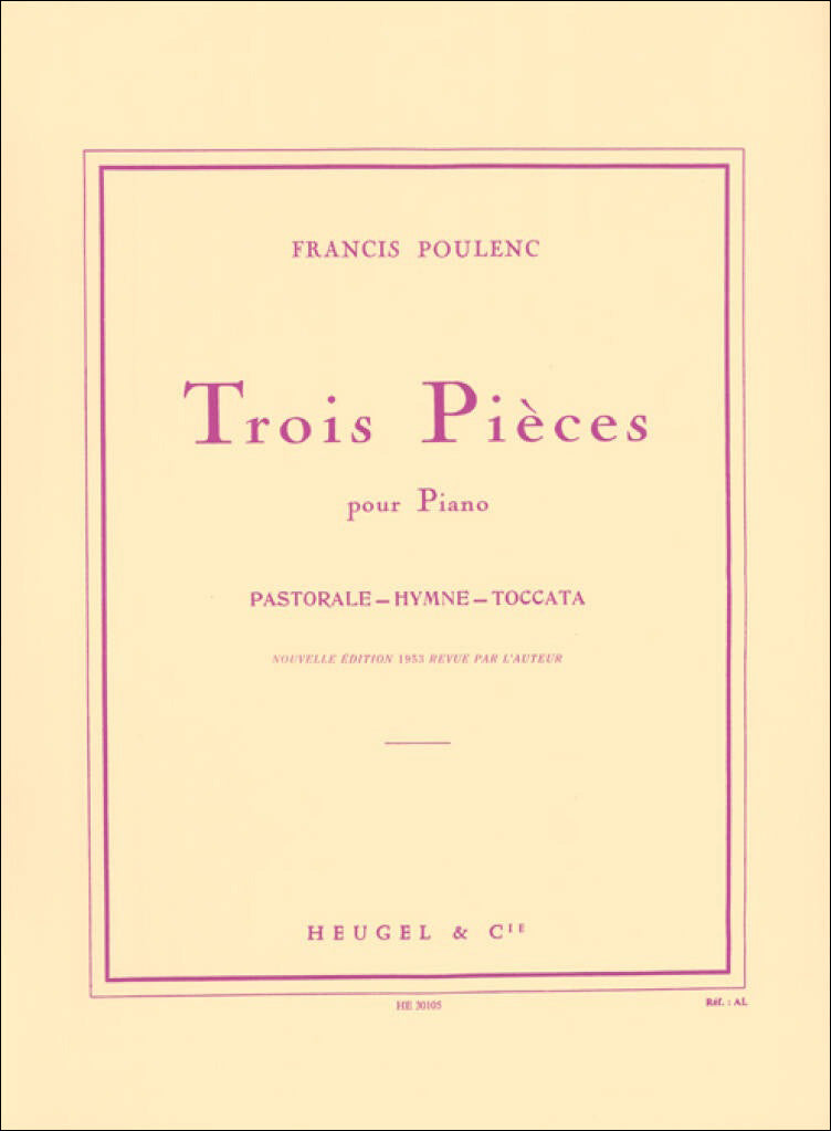 Francis Poulenc 関連洋書 ３冊 プーランク：3つの小品 【輸入：ピアノ】 | ヤマハの楽譜通販サイト