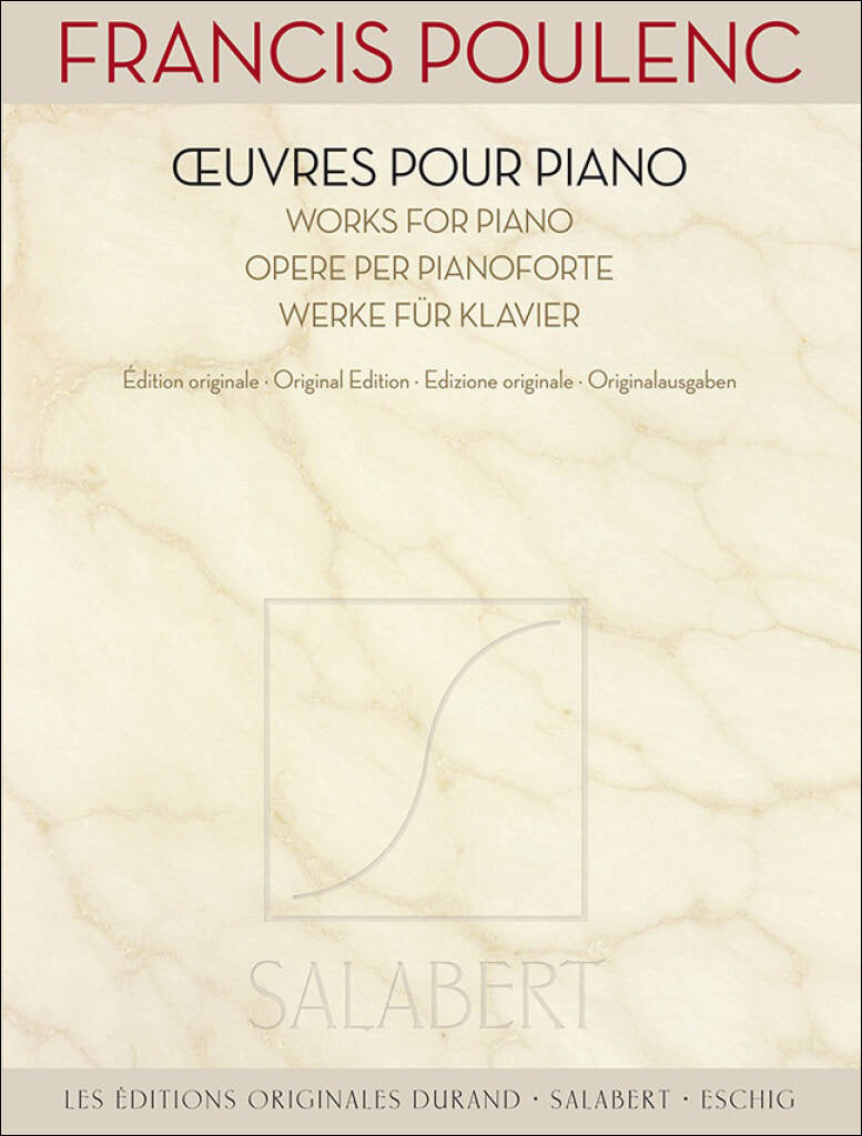 プーランク：ピアノ名曲集: デュラン - サラベール - エシーク社