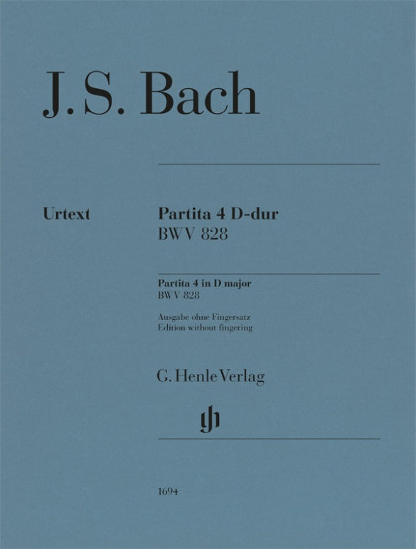 バッハ:パルティータ 第4番 ニ長調 BWV 828/原典版/Scheideler編(運指なし) 【輸入:ピアノ】