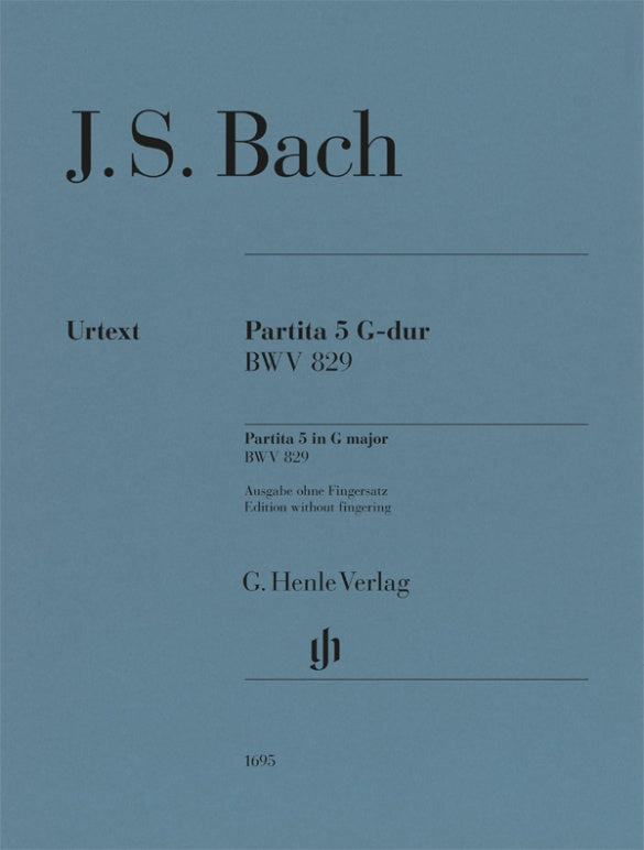 バッハ:パルティータ 第5番 ト長調 BWV 829/原典版/Scheideler編(運指なし) 【輸入:ピアノ】