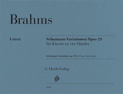 ブラームス:シューマンの主題による変奏曲 変ホ長調 Op.23/原典版/Hauschild編/Groethuysen運指 【輸入:ピアノ】
