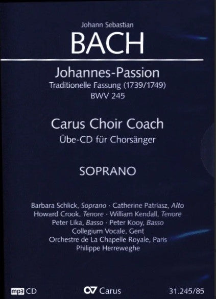 バッハ バッハ：ヨハネ受難曲 BWV 245(Trad. 1739/1749年版)(独語・英語)/原典