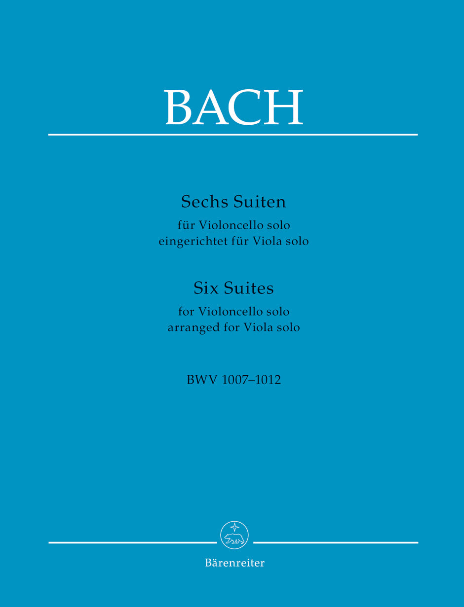 バッハ：無伴奏チェロ組曲　Music　BWV　1007-1012/ビオラ用編曲/原典版/Park編　【輸入：ヴィオラ】　ヤマハの楽譜通販サイト　Sheet　Store
