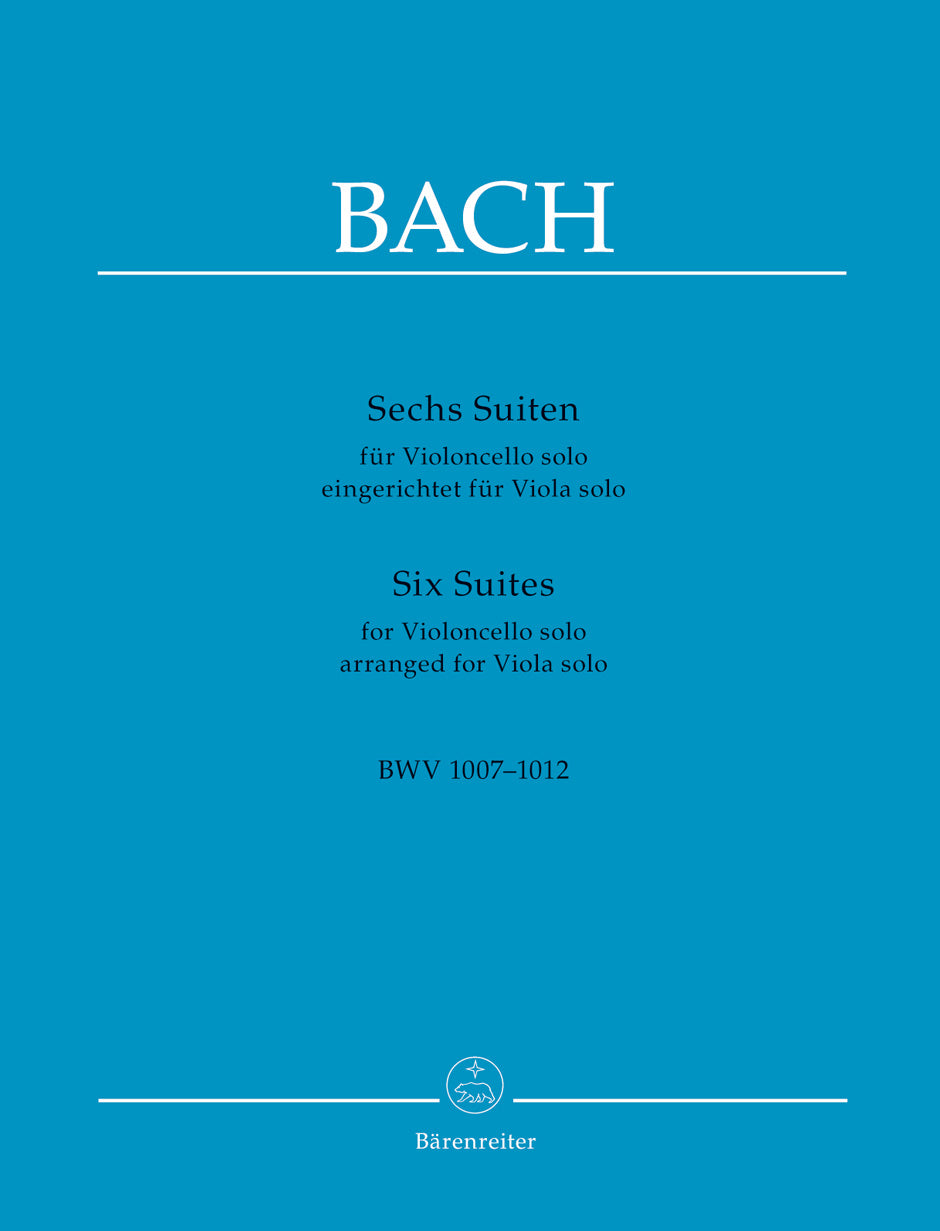 バッハ:無伴奏チェロ組曲 BWV 1007-1012/ビオラ用編曲/原典版/Park編 【輸入:ヴィオラ】