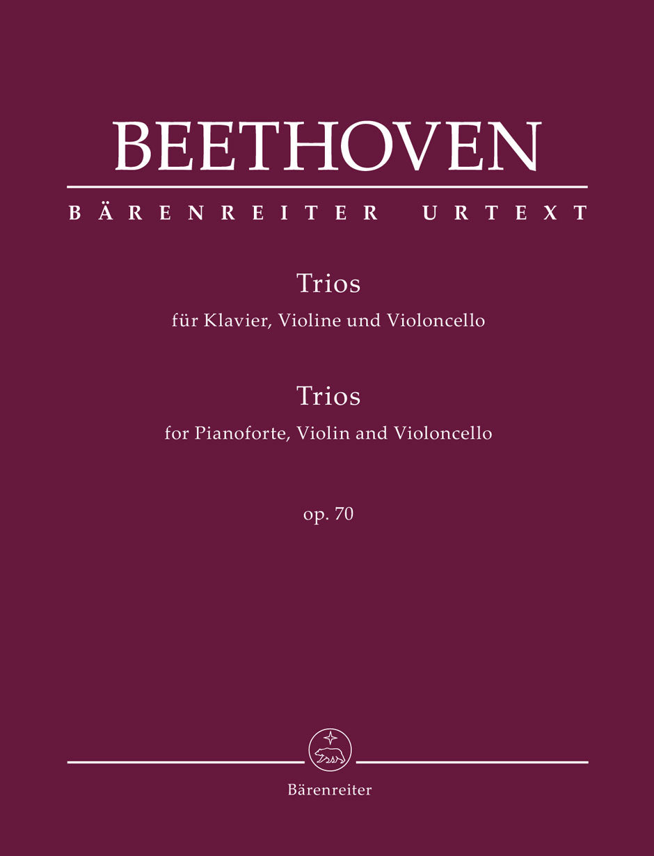 ベートーヴェン:ピアノ三重奏曲 Op.70 【輸入:室内楽(パート譜)】