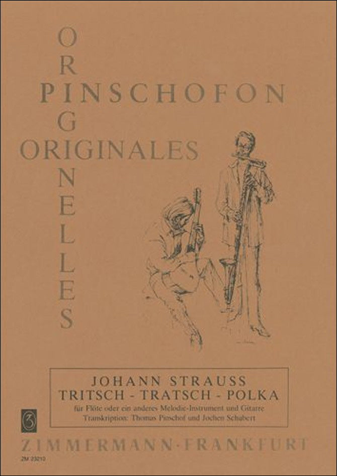 シュトラウス二世:トリッチ・トラッチ・ポルカ Op.214 ~フルートとギターのための 【輸入:室内楽(パート譜)】
