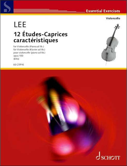 リー:12の性格的エチュード・カプリス Op.100/Ellis編 【輸入:チェロ】