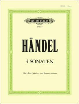 ヘンデル:Sonaten HWV360,362,365,369(FL/VL,P/B.C) 【輸入:フルート】