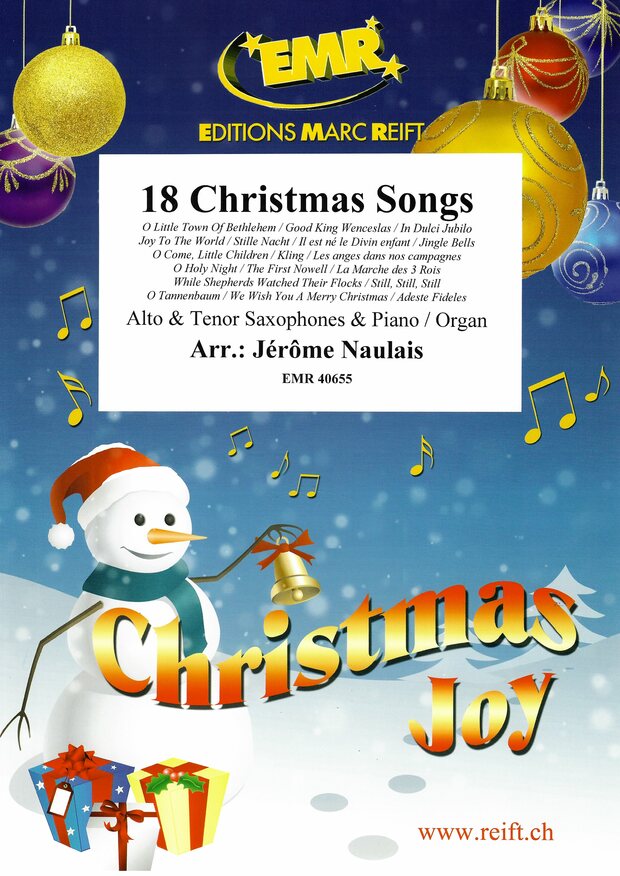 クリスマス・ソング 18選~アルトとテナー・サクソフォンとピアノのための/Naulais編 【輸入:サクソフォン】