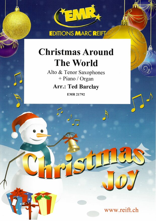 クリスマス・アラウンド・ザ・ワールド~アルトとテナー・サクソフォンとピアノのための/Barclay編 【輸入:サクソフォン】