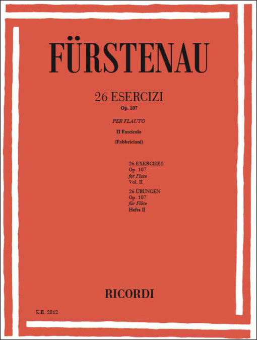 フルステノー:上級フルート奏者のための26の練習曲 Op.107 第2巻/Fabbricianni編 【輸入:フルート】