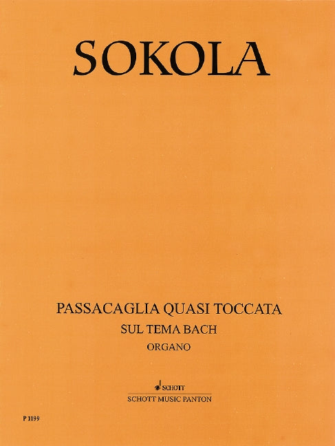 ソコラ:Passacaglia quasi Toccata sul Tema Bach 【輸入:オルガン】