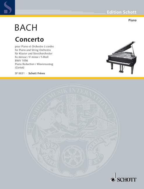バッハ:チェンバロ協奏曲 第5番 ヘ短調 BWV 1056 【輸入:ピアノ】