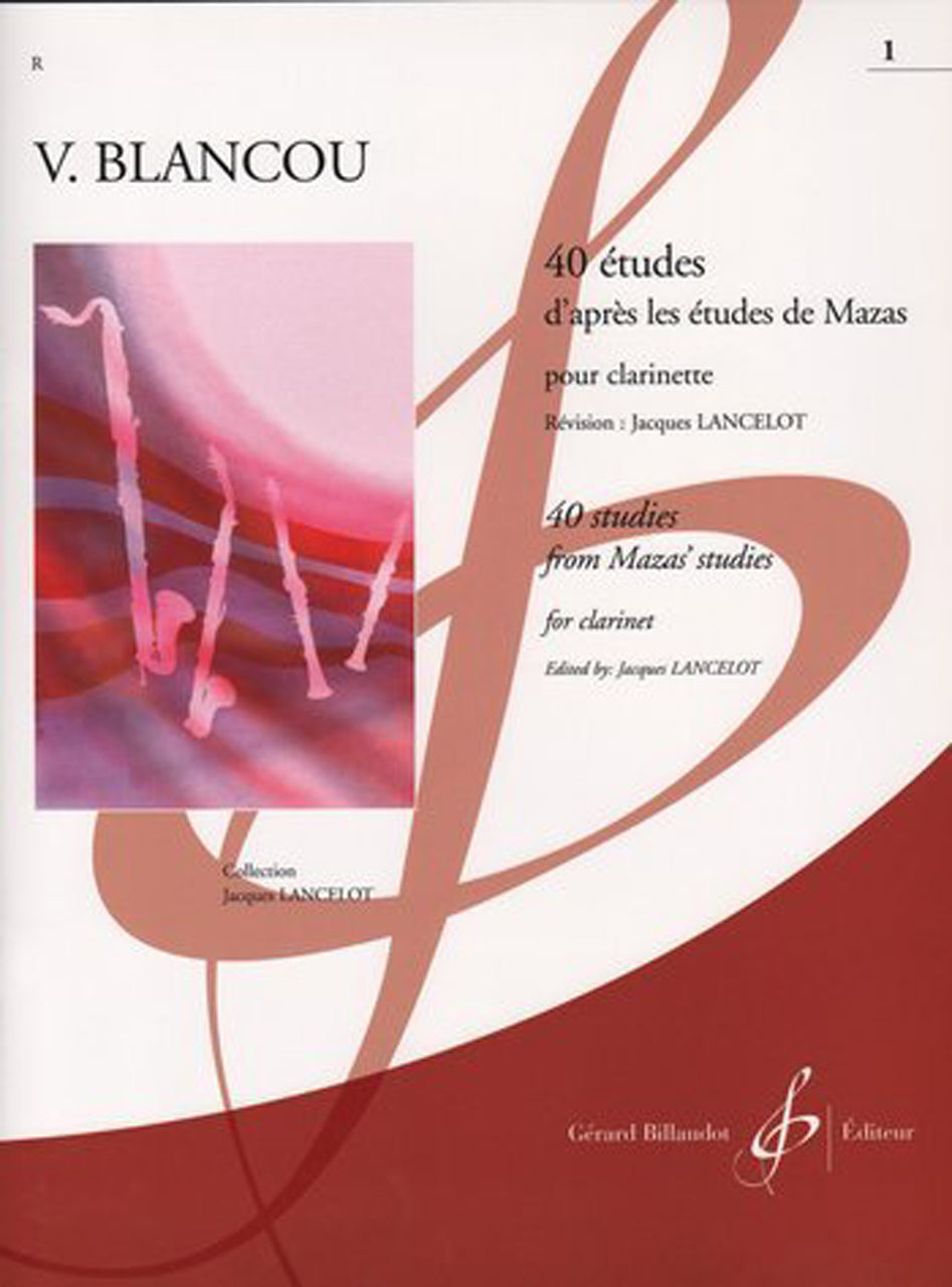 ブランクー:40の旋律的で発展的な練習曲 第2巻/ランスロ 【輸入:クラリネット】