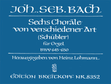 バッハ:シュープラー・コラール集 BWV 645-650 【輸入:オルガン】